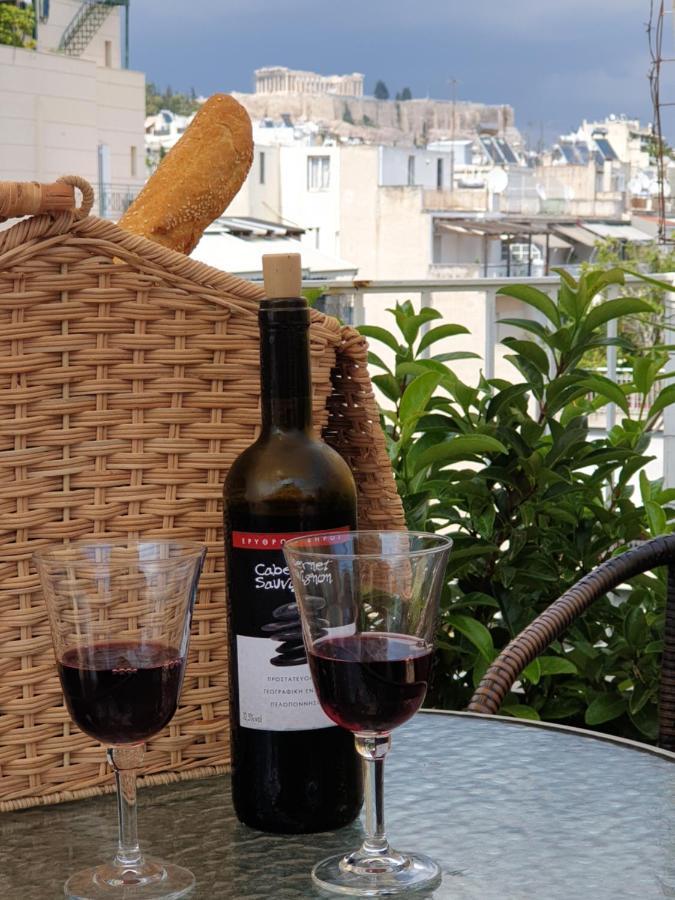 Renovated Studio With Roof Garden Access, 15 M Walk To Acropolis Appartement Athene Buitenkant foto